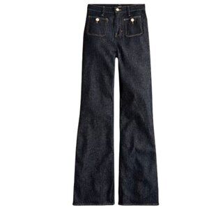 NWT J.Crew Sailor Denim High Waisted Wide Leg in Rinse Wash Jeans (Size 33)